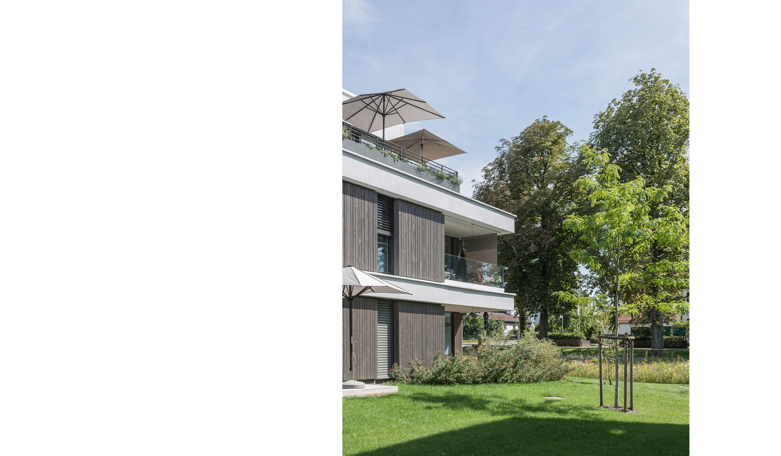 Bild 7 Seniorenwohnen in Weissenhorn Dachterrasse und Loggien mit Blick auf gemeinschaftlichen Garten